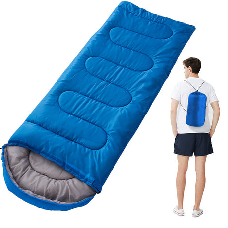 Blue 0.7kg Ultra-Lightweight Compact Sleeping Bag | Portable Outdoor Camping & Travel Gear | Breathable Warm Weather Sleep System