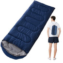 Navy-blue 0.7kg Ultra-Lightweight Compact Sleeping Bag | Portable Outdoor Camping & Travel Gear | Breathable Warm Weather Sleep System