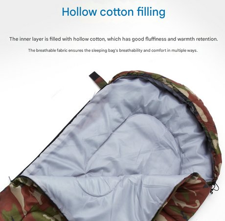 Navy-blue 0.7kg Ultra-Lightweight Compact Sleeping Bag | Portable Outdoor Camping & Travel Gear | Breathable Warm Weather Sleep System