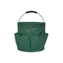 Green 17L Collapsible Handheld Storage Bucket | Multi-Pocket Portable Camping & Picnic Basket | Durable Waterproof Organizer for Beach, Bath and Shopping