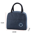 Navy Blue Portable Insulated Lunch Bag for Kids & Adults | Cute Panda Thermal Bento Tote | Lightweight Water-Resistant Meal Prep Bag