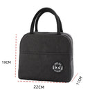 Black Portable Insulated Lunch Bag for Kids & Adults | Cute Panda Thermal Bento Tote | Lightweight Water-Resistant Meal Prep Bag
