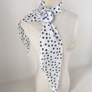 2 Pcs White Dot Pattern Rose Flower Thin Scarf – Elegant and Versatile Neck Wrap for Women