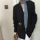 2 Pcs White Clover Pattern Rose Flower Thin Scarf – Elegant and Versatile Neck Wrap for Women