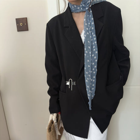 2 Pcs White Clover Pattern Rose Flower Thin Scarf – Elegant and Versatile Neck Wrap for Women