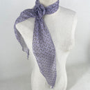 2 Pcs Purple Clover Pattern Rose Flower Thin Scarf – Elegant and Versatile Neck Wrap for Women