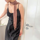 2 Pcs Purple Clover Pattern Rose Flower Thin Scarf – Elegant and Versatile Neck Wrap for Women