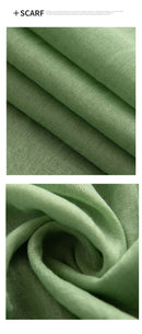 Grey Cotton and linen scarves - Elegant, solid-color, lightweight shawls, soft and comfortable, suitable for pairing with various outfits.
