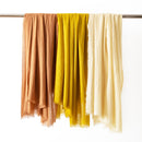 Dark Yellow Cotton and linen scarves - Elegant, solid-color, lightweight shawls, soft and comfortable, suitable for pairing with various outfits.