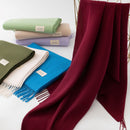 Purple Autumn & Winter Korean-Style Women's Cashmere-Like Scarf – Solid Color, Warm, Versatile Wrap
