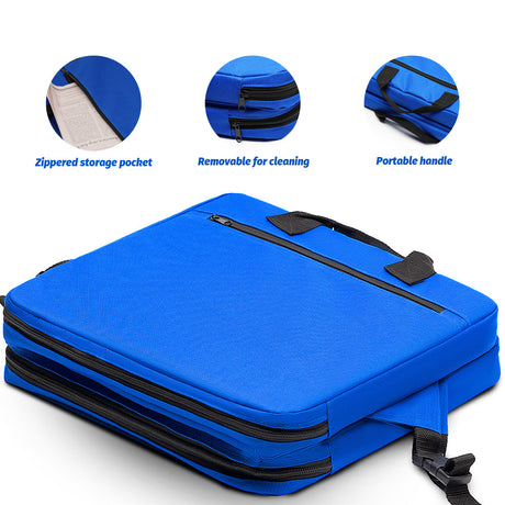 Black Portable Foldable Outdoor Seat – Multi-Functional Stadium & Boat Chair with Carry Handle