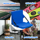 Black Portable Foldable Outdoor Seat – Multi-Functional Stadium & Boat Chair with Carry Handle