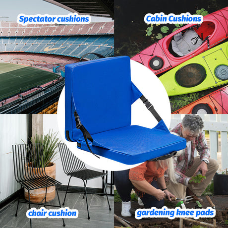 Red Portable Foldable Outdoor Seat – Multi-Functional Stadium & Boat Chair with Carry Handle