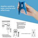 Light Blue Eye Drop Applicator – Safe & Hygienic Eyedrop Dispenser for Precise Application