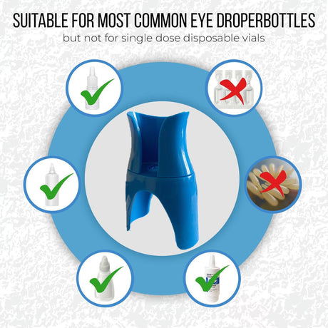 Dark Blue and Light Blue Eye Drop Applicator – Safe & Hygienic Eyedrop Dispenser for Precise Application