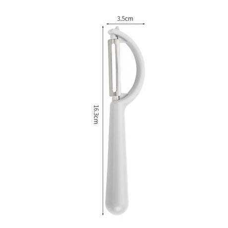 2 Pcs White Multi-Functional Vegetable & Fruit Peeler – Stainless Steel Blade with Ergonomic PP Handle (60g)