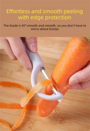 2 Pcs White Multi-Functional Vegetable & Fruit Peeler – Stainless Steel Blade with Ergonomic PP Handle (60g)