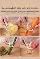 2 Pcs White Multi-Functional Vegetable & Fruit Peeler – Stainless Steel Blade with Ergonomic PP Handle (60g)