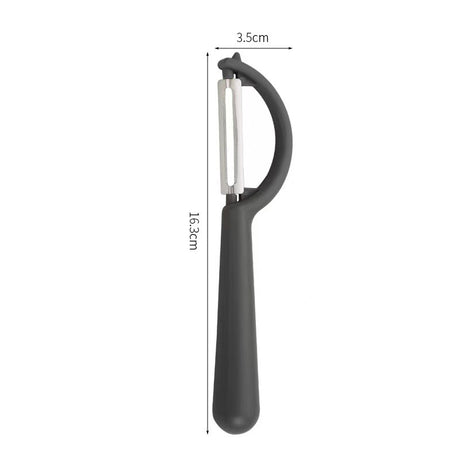 2 Pcs Dark Grey Multi-Functional Vegetable & Fruit Peeler – Stainless Steel Blade with Ergonomic PP Handle (60g)