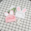 2 Pcs (White and Pink) Adorable Bunny Ears Cat Hat – Soft Plush Pet Costume Headband for Cats
