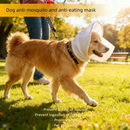 Size XL Black Mesh Net Hood for Dogs – Protective Face Cover Against Insects, Debris, and Oral Ingestion