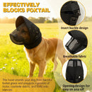 Size M White Mesh Net Hood for Dogs – Protective Face Cover Against Insects, Debris, and Oral Ingestion