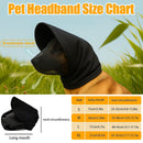 Size M White Mesh Net Hood for Dogs – Protective Face Cover Against Insects, Debris, and Oral Ingestion