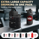 Black Magnetic Water Bottle Holster – Large-Capacity, Crossbody Carry Pouch for Outdoor & Gym Use
