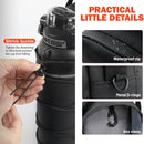 Black Magnetic Water Bottle Holster – Large-Capacity, Crossbody Carry Pouch for Outdoor & Gym Use