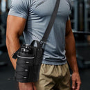 Black Magnetic Water Bottle Holster – Large-Capacity, Crossbody Carry Pouch for Outdoor & Gym Use