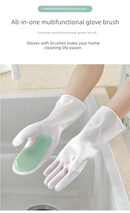 3 Pairs of Green Brush Gloves Integrated Brush Glove – Multifunctional Cleaning Glove for Kitchen, Dishwashing & Household Tasks