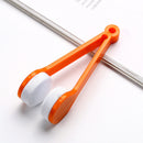 10 Pcs Orange Portable Eyeglass Cleaning Clip - Dual-Sided Microfiber Tongs for Safe, Streak-Free Lens Care