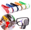 10 Pcs Orange Portable Eyeglass Cleaning Clip - Dual-Sided Microfiber Tongs for Safe, Streak-Free Lens Care