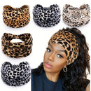 White Leopard print Yoga Headband – Elastic Sweat-Wicking Hairband for Women