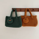 Beige Handcrafted Crochet Tote Bag – Vintage-Style Woven Cotton-Yarn Look Bag