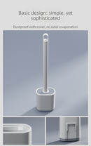 White Wall-Mountable Toilet Brush Set – Soft-Tip 360° Cleaning System