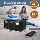 2 Pack Extra Heavy Duty Large Moving Bags with Strong Zipper & Comfortable Handles, Sturdy & Durable Clothes Storage Bags Totes Bins,  Packing Moving Boxes for Clothes, Bedding, Dorm & Travel, Black