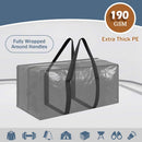 4 Pack ( 2 Dark Blue+2 Black ) Extra Heavy Duty Large Moving Bags with Strong Zipper & Comfortable Handles, Sturdy & Durable Clothes Storage Bags Totes Bins,  Packing Moving Boxes for Clothes, Bedding, Dorm & Travel,