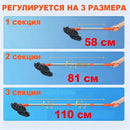 Orange and Grey Telescopic Dual-Head Car Wash Brush with 360° Rotating Chenille Mop Head - Long Handle Auto Cleaning Tool
