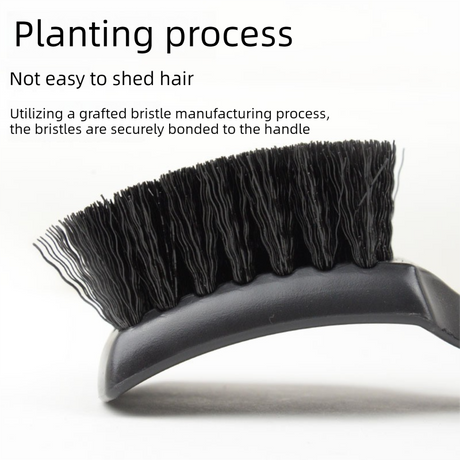 Black Car Tire & Detailing Brush  - 2-Pack Stiff Bristle Scrubber for Wheels, Mats, and Upholstery