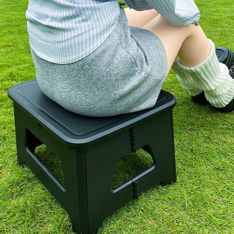 Grey  Large Portable Folding Camping Toilet Stool - Capacity Emergency Potty for Car, Outdoor Travel, and Hiking