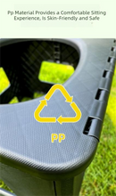 Brown  Large Portable Folding Camping Toilet Stool - Capacity Emergency Potty for Car, Outdoor Travel, and Hiking