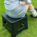 Brown  Large Portable Folding Camping Toilet Stool - Capacity Emergency Potty for Car, Outdoor Travel, and Hiking
