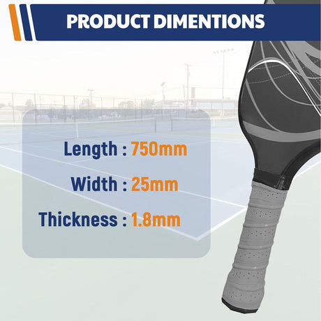 2-Pack White Anti-Slip PU Overgrip Tape for Pickleball, Tennis & Badminton Rackets - Sweat-Absorbing Handle Wrap with Perforated Design