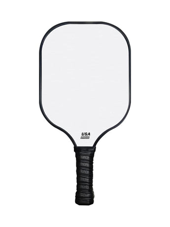 White Fiberglass Pickleball Paddle Set with Black Neoprene Protective Cover - Lightweight Outdoor Sports Racket for Beginners & Pros