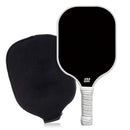 Black Fiberglass Pickleball Paddle Set with Black Neoprene Protective Cover - Lightweight Outdoor Sports Racket for Beginners & Pros