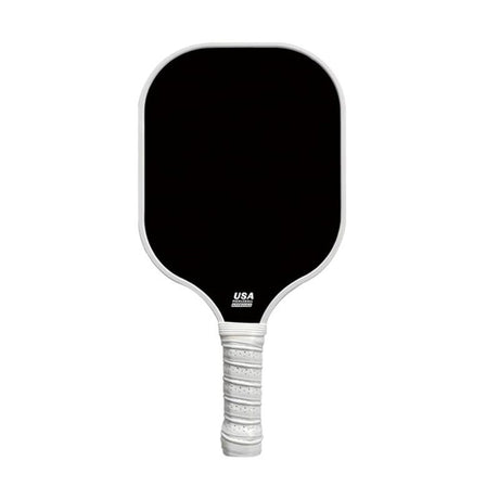 Black Fiberglass Pickleball Paddle - Lightweight 215g with Anti-Slip TPU Grip for Outdoor Sports