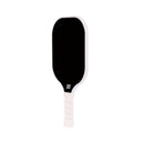 Black and White Fiberglass Pickleball Paddle Set - 2 Minimalist Paddles, 4 Balls, and Carry Bag for Outdoor Play