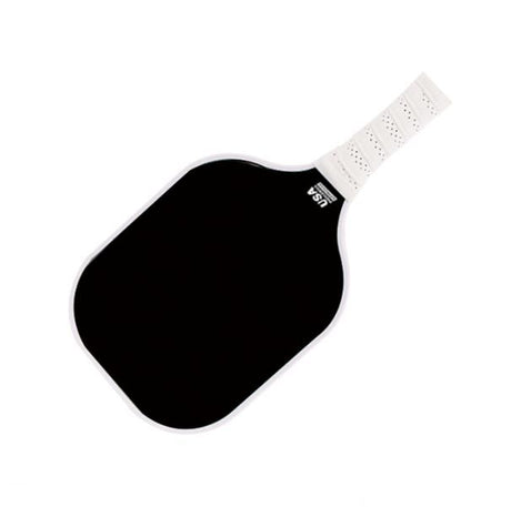 Black and White Fiberglass Pickleball Paddle Set - 2 Minimalist Paddles, 4 Balls, and Carry Bag for Outdoor Play