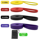 4-piece TPE Resistance Band Set - Heavy Duty Fitness Loop Bands for Strength Training, Yoga & Stretching with Carry Bag